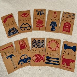 Vintage Wood Puzzles Creative Playthings “Matchmates”